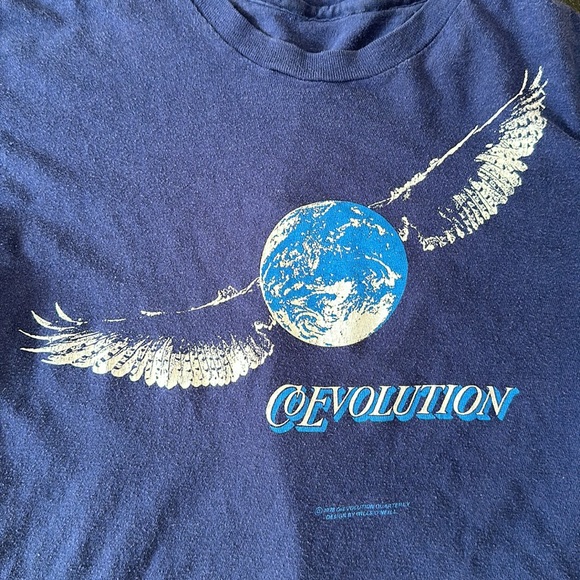 Vintage CoEvolution t-shirt from early 80s before it became Whole Earth Review - Picture 2 of 4